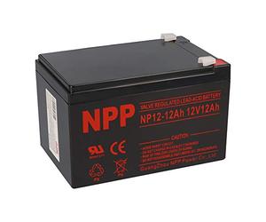 WSB Battery NPP - Batería de plomo (12 V, 12 Ah, 4,8 mm, compatible con LC-RA1212PG, LC-RA1212PG1, Exide Powerfit S312/12S, NP12-12, FG21202, MP12-12B, 6-FM-12, 6-DZM-12)