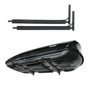 WSB O Caja de Techo de Acero Negro con Soporte de Pared - 82 cm, Herramientas de Jardín, Caja de Esquí, Equipo Deportivo, Tabla de Surf, iSUP