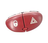 WSBOJXTH Botón de interruptor de luz de flash dual compatible con Peugeot 206 207, rojo, pulsador, ON-OFF, normalmente abierto, ABS, montaje en superficie