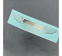 WSCDMCC 2 Piezas Coche Emblema para Aston Martin, Insignia Logo de Coche Pegatinas Decoración Carrocería Accesorios,Silver