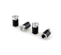 WSCDMCC 4 Piezas Tapones de Válvula de Coche para Rolls-Royce Cullinan Dawn Ghost Phantom Spectre Wraith, Antipolvo Tapones Rueda Coche con Emblema Logo, Accesorios Coche,A