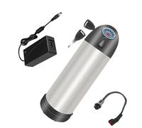 WSDAV Batería de Iones de Litio de Repuesto para Bicicleta eléctrica de 24V, Forma de Botella, 36V, 8Ah, 10Ah, 12Ah, 13Ah, 15Ah y 18Ah, con Cargador para Motores de 50W a 650W.,36v13ah 355mm