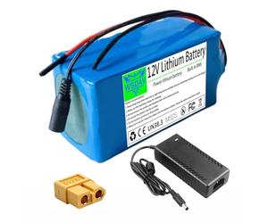 WSDAV Batería de Litio de 12 V, 12 V, 20 Ah, 30 Ah, Recargable para Motor de 240 W y 360 W, Kit de conversión con Cargador.,12v30ah