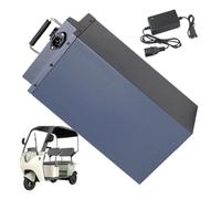 WSDAV Batería de Motocicleta de 60 V, batería de Litio con Cargador. | Batería de litio recargable de 60 V, carcasa de acero inoxidable, con asa e indicador de batería.