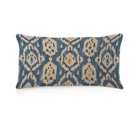 WSDESDEC Elegante funda de almohada corporal con cremallera, 12 x 20 pulgadas, color azul ikat, decoración del hogar, almohada étnica, geométrica, colorida, africana, para exteriores, dormitorio,