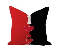 WSDESDEC I Love My Country Albania - Fundas de almohada para exteriores de 26 x 26 pulgadas, fundas de almohada de lino de arpillera, internacional, banderín, banderín, funda de cojín cuadrada para