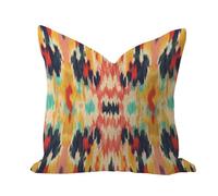WSDESDEC Ikat And Boho Design - Fundas de almohada para exteriores, 50,8 x 50,8 cm, lino de arpillera, moderna, funda de almohada cuadrada turca para silla, hotel, dormitorio, porche