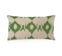 WSDESDEC Ikat - Funda de almohada corporal de tela en color verde hoja, 12 x 20 pulgadas, funda de almohada corporal bohemia suave de lino, funda de almohada larga con cremallera, funda de almohada