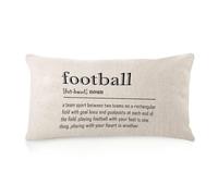 WSDESDEC Moderna funda de almohada corporal con cremallera, 30,5 x 50,8 cm, decoración de sustantivo de fútbol, fundas de almohada rectangulares para cama, sala de estar, porche