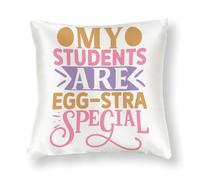 WSDESDEC My Students Are Egg Stra - Fundas de almohada especiales para exteriores, 50,8 x 50,8 cm, fundas de cojín cuadradas de satén para decoración del hogar, bancos interiores y exteriores