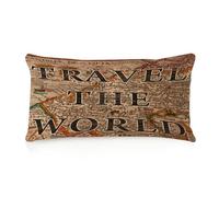WSDESDEC Travel The World Body - Funda de almohada con estampado a dos caras de lino azteca de 12 x 20 pulgadas, funda de almohada corporal con imagen de mapa de la ciudad local, funda de almohada