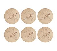 Wsdsgz 6 abrebotellas de madera redondas simples con imán para nevera, abrelatas de cerveza, regalo de boda, calcomanía de madera para nevera