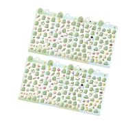 Wsdsgz 8 hojas de calcomanías reutilizables de animales de dibujos animados para pared, muebles, libros y proyectos de manualidades, en relieve