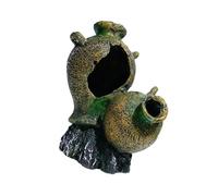 Wsdsgz Adición tradicional de refugio de criaturas marinas con zonas de refugio que mejora la belleza del agua, resina, decoración de naufragios para acuarios