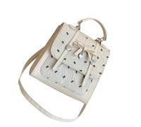 Wsdsgz Adorable bolsa de hombro compacta japonesa estética con ribete de encaje funcional para almacenamiento o viajes, bonita bolsa cruzada, White, One Size