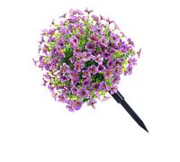 Wsdsgz Brillantes violetas artificiales eucaliptos flores resistentes a las alergias centros de mesa para exhibiciones estacionales realistas tallo de flores embalaje a granel