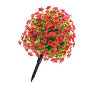 Wsdsgz Brillantes violetas artificiales eucaliptos flores resistentes a las alergias centros de mesa para exhibiciones estacionales realistas tallo de flores embalaje a granel