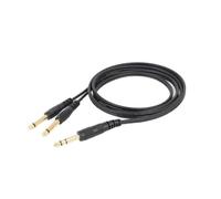 Wsdsgz Cable de altavoz estéreo macho de 6,35 mm a conector macho de 2 x 6,35 mm, cable adaptador divisor en Y, cable adaptador para auriculares e instrumentos