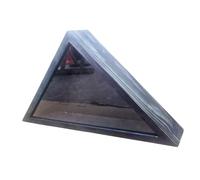 Wsdsgz Caja de banderas de madera con parte frontal de cristal transparente para veteranos coleccionistas, vitrina triangular, organizador de banderas históricas