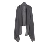 Wsdsgz Elegante bufanda elástica de hiyab para dama, bufanda de gasa con lazo a juego que garantiza un uso cómodo y elástico hiyab, gris oscuro, Talla única