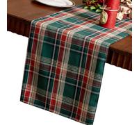 Wsdsgz Elegante camino de mesa a cuadros para decoración de comedor, tela suave aterciopelada, varios tamaños