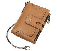 Wsdsgz Elegante cartera de cuero para hombre para tarjetas y dinero en efectivo, multifuncional, monedero, monedero, adecuado para uso diario, minimalista, Brown