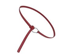 Wsdsgz Elegante cinturón fino para mujer, simple y fino anudado, de cuero, para vestido, abrigo, decorativo, para citas, accesorio de cintura elegante, rosso, Talla única
