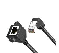 Wsdsgz Extensor de cable blindado Cat6 RJ45, adaptador flexible en ángulo, conectores FTP para redes Cat5e Cat5, cable de extensión Ethernet chapado en oro