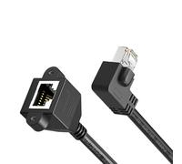 Wsdsgz Extensor de cable blindado Cat6 RJ45, adaptador flexible en ángulo, conectores FTP para redes Cat5e Cat5, cable de extensión Ethernet chapado en oro