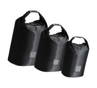 Wsdsgz Juego de 3 bolsas secas ultraligeras para mochileros y materiales de poliéster resistentes para almacenamiento de camping y senderismo, Black, Talla única