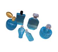 Wsdsgz Juego de botellas aromáticas realistas de 12 piezas, accesorios para muebles de casa de muñecas, resina segura para niños, aprendiendo jugando regalo, modelo en miniatura, accesorios