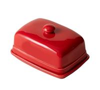 Wsdsgz Mantequera rectangular de cerámica con tapa para encimera de cocina y organización de refrigerador, mantequillera de cerámica