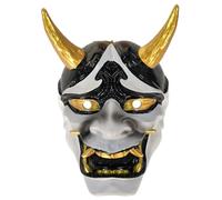 Wsdsgz Máscara japonesa de demonios de terror para Halloween, disfraz de Halloween, fiesta japonesa