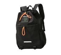 Wsdsgz Mochila con cordón con correa para esterilla de yoga, mochila de cuerda para natación, deporte, gimnasio, playa, viajes, laptop, mochila de tenis, gimnasio, natación, bolsa de cuerda, Black