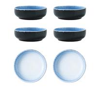 Wsdsgz Paquete de 6 elegantes platos pequeños, aptos para alimentos, a prueba de calor, acabado brillante, para servir diariamente, platos esenciales para el hogar moderno