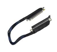 Wsdsgz PCIe5.0 X16 - Cable de extensión GPU de entrada izquierda con funda trenzada de rotación de 180 grados y atenuación de señales bajas