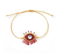 Wsdsgz Pulsera de cuentas redondas multicapa, elegante, ajustable, para ella, él, accesorios de amor, uso diario, símbolo de felicidad, pulsera para amantes, talla única, como se describe