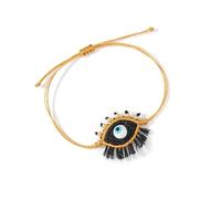 Wsdsgz Pulsera de cuentas redondas multicapa, elegante, ajustable, para ella, él, accesorios de amor, uso diario, símbolo de felicidad, pulsera para amantes, talla única, como se describe