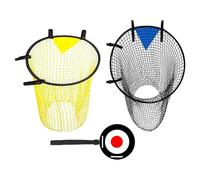 Wsdsgz Red de entrenamiento de fútbol plegable de configuración rápida, correas elásticas en las esquinas, tela Oxford de durabilidad para ejercicios de patio o campo, entrenamiento de precisión