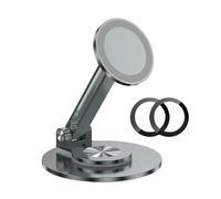 Wsdsgz Soporte plegable de aluminio para teléfono con imán N52, agarre seguro, almohadilla antideslizante, ideal para ver videos, uso en la oficina, soporte de metal para teléfono con base