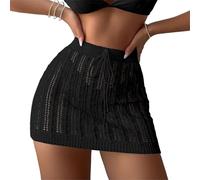 Wsdsgz Traje de baño de ganchillo para mujer, vestido de playa, vestido semitransparente, traje de baño largo, falda envolvente, falda de playa y vacaciones