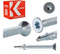 WSDST - Tornillo de cabeza avellanada para madera sobre acero, 6,3 mm de diámetro x 60 mm de diámetro