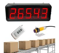 Wsexyy Contador Digital LED, Contador De Línea De Producción, Contador Digital De 5 Dígitos con Sonda De Haz Infrarrojo, Contando hasta 99999, Distancia del Sensor 70 Cm, para Fábricas Y Talleres