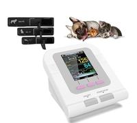 Wsexyy Monitor De Presión Arterial para Perros Y Gatos, Manguito De Monitor De Presión Arterial Veterinario Digital, Esfigmomanómetro Electrónico De 3 Modos Y 3 Puños, Pantalla LCD De 2,8 Pulgadas