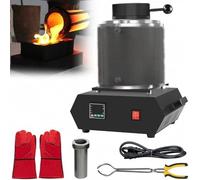 wshqdm Horno Eléctrico Fundir Plata 1500W, Crisol para fundir Metales, Oro Cobre Joyas, Refinación Digital - Óptimo para Reciclaje de Joyas Viejas y fabricación de Nuevas Piezas