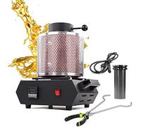wshqdm Kit Horno Fundición Joyas 1150℃, Crisol Grafito 1/2/3kg, Oro Plata Cobre, Horno Pirolítico 1750W - Ideal para Taller de joyería Profesional y fundición de Metales Preciosos