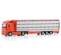 WSI para Volvo para FH5 para Globetrotter 4X2 Live Stock Trailer - 3 ejes para Van Dijk 1:50 camión modelo preconstruido