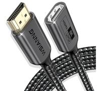 WSIANNG Cable de Extensión HDMI 2.1,0.5m para Gaming & Home Cinema, Cable Alargador HDMI 8K@60Hz 4K@120Hz/144Hz, eARC HDR10+, para TV Stick, PS5, Portátil, Proyector