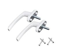 WsidQokfn Casement Window Locking Handle, Locks, 2 Pieces Hole Spacing 4m Lock Plastic Steel White Door
