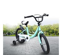 WSIKGHU Bicicleta infantil de 16 pulgadas con ruedas de apoyo para niños y niñas, deportes al aire libre, niños de 5 a 8 años en adelante, color verde